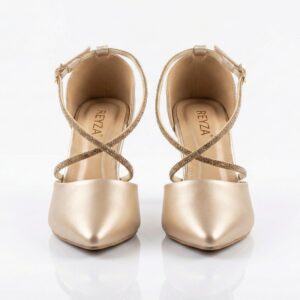 Gold Crisscross Heels