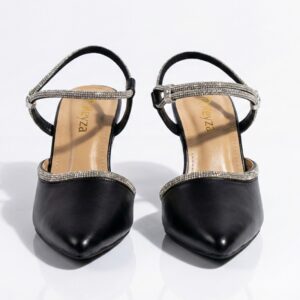 Black Rhinestone Heels